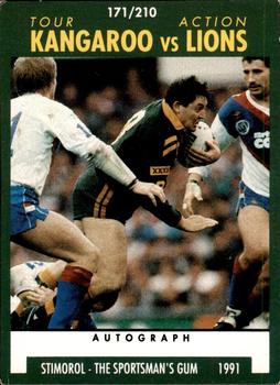 1991 Stimorol NRL #171 Tour Action Kangaroo vs Lions Front